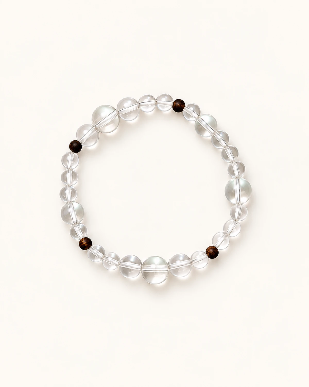 Clear Quartz & Agarwood Bracelet studio product image
