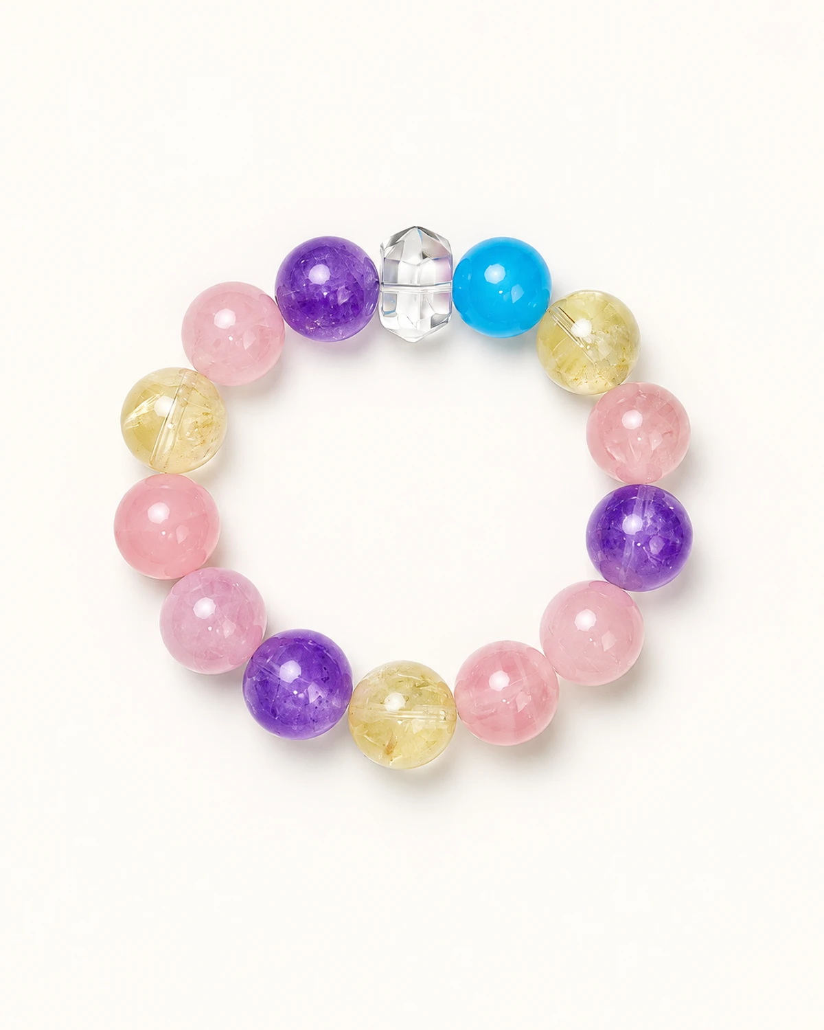 Lemon Citrine & Lavender Amethyst Bracelet studio product image