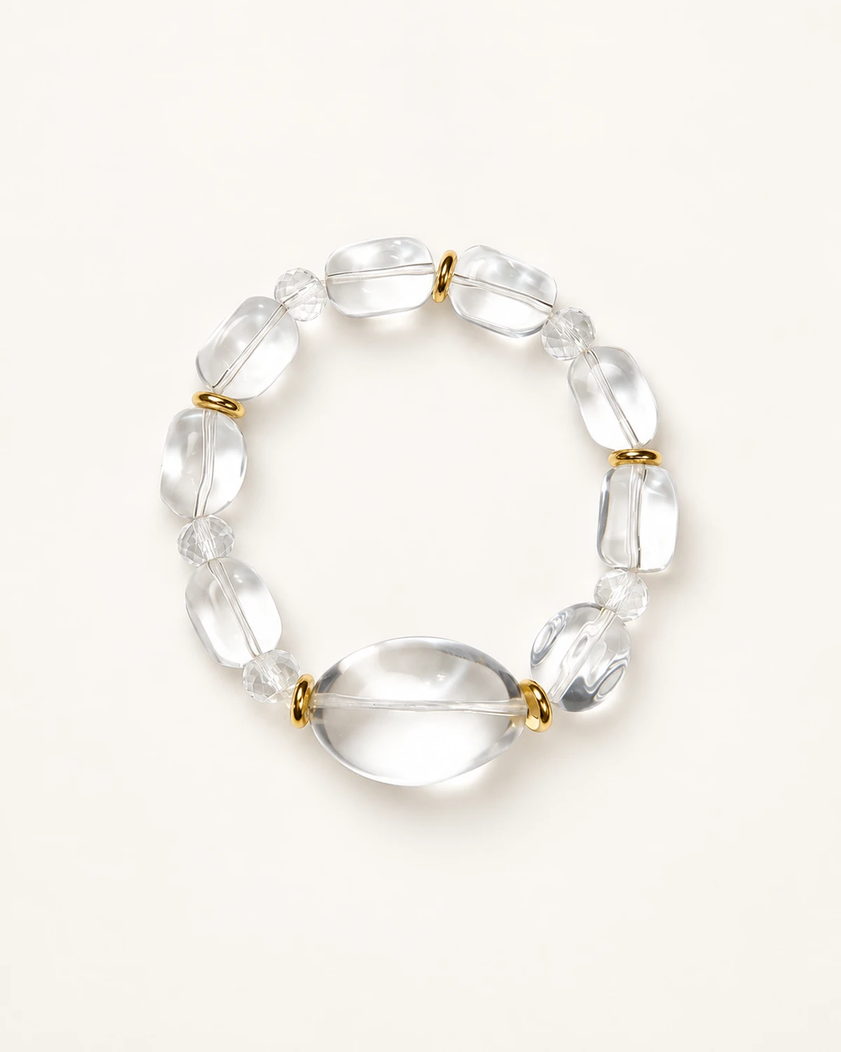 Clear Quartz Alloy-Accent Bracelet studio product image