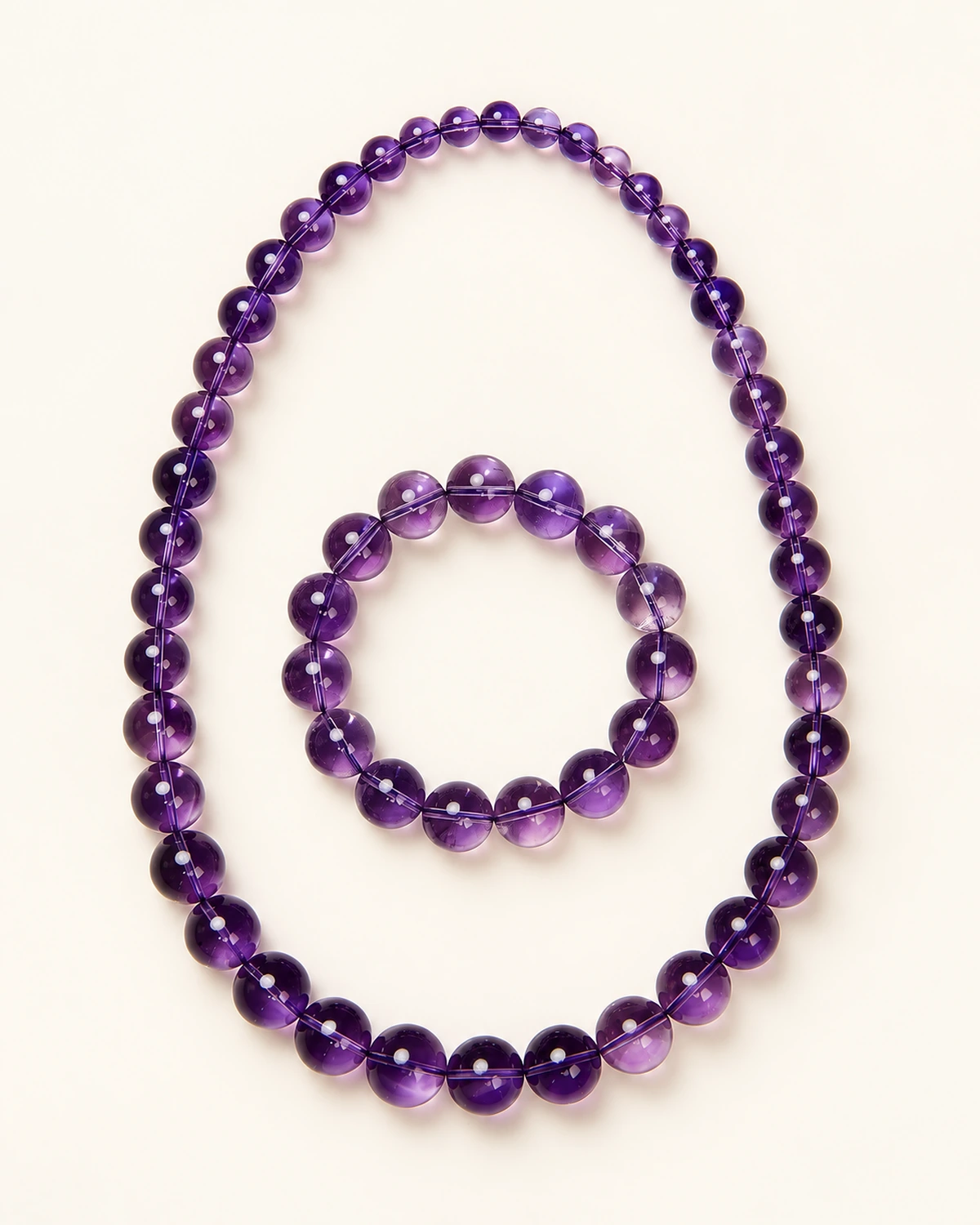 Amethyst Tower Necklace & Bracelet studio product image