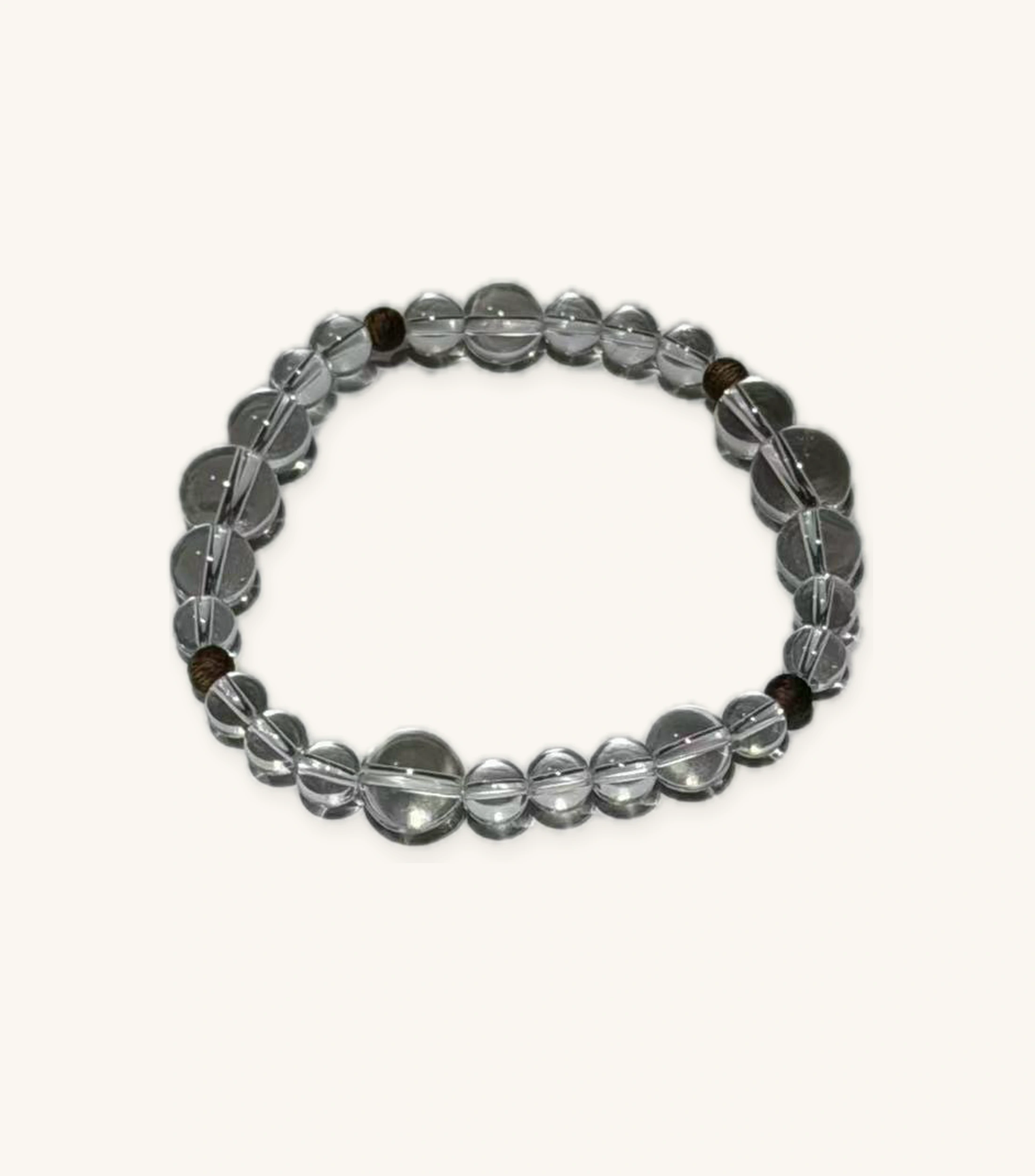 Clear Thread Bracelet in the Auriclare studio