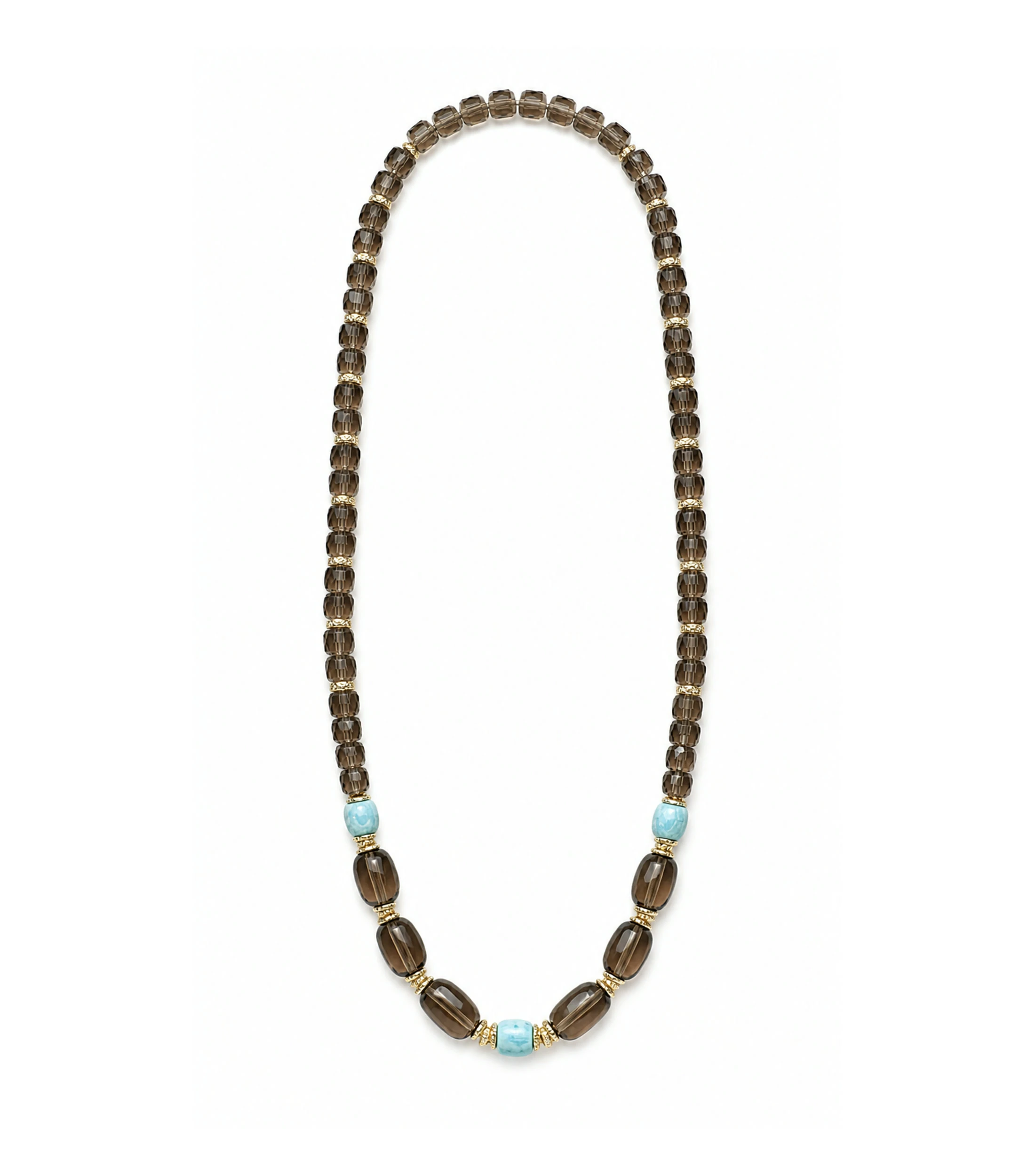 Smoky Blue Necklace in the Auriclare studio